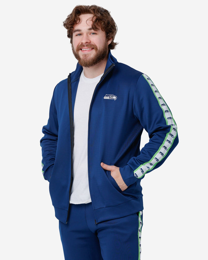 Seattle Seahawks Stripe Logo Track Jacket FOCO