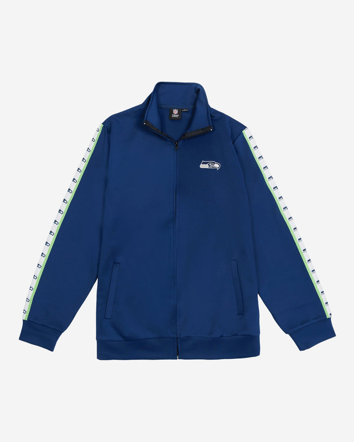 Seattle Seahawks Stripe Logo Track Jacket FOCO - FOCO.com