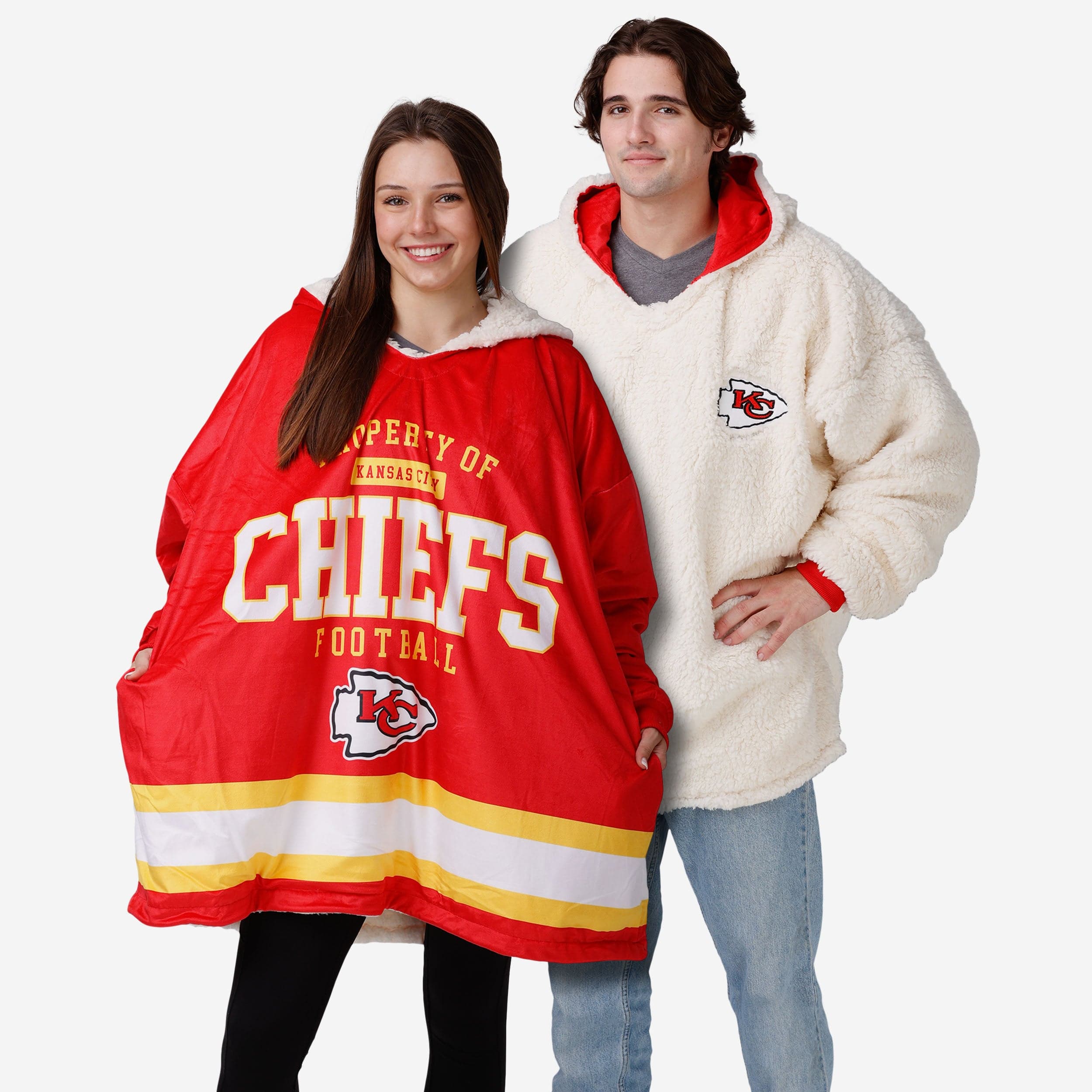 FOCO Kansas City Chiefs NFL Mens Team Color Waffle Hoodie