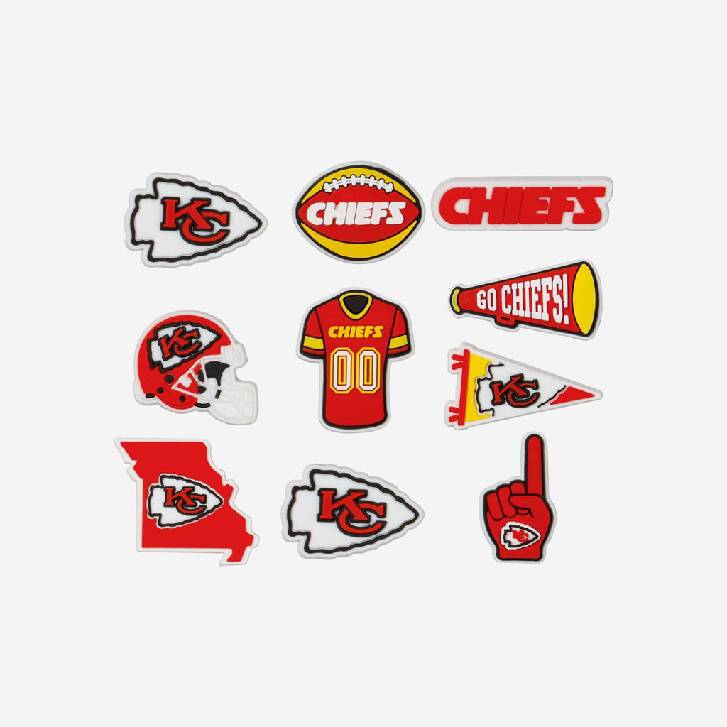 Kansas City Chiefs 10 Pack Team Clog Charms FOCO - FOCO.com