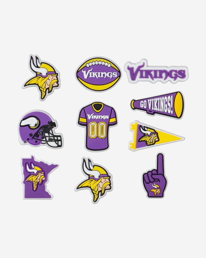 Minnesota Vikings 10 Pack Team Clog Charms FOCO - FOCO.com