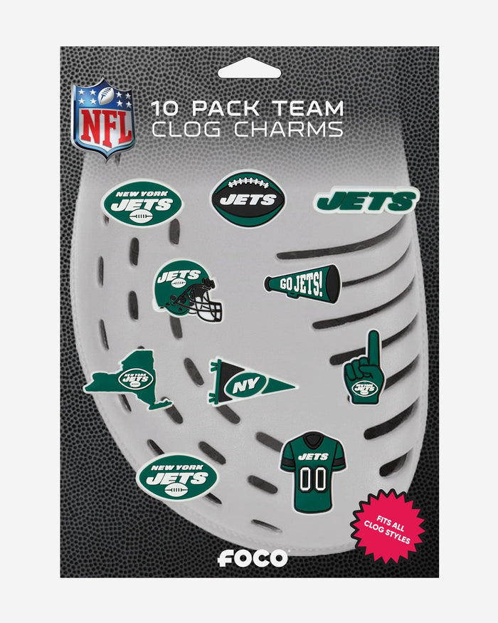 New York Jets 10 Pack Team Clog Charms FOCO - FOCO.com