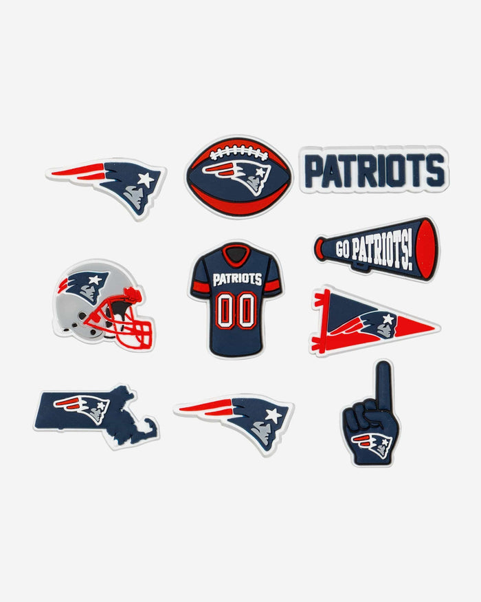 New England Patriots 10 Pack Team Clog Charms FOCO - FOCO.com