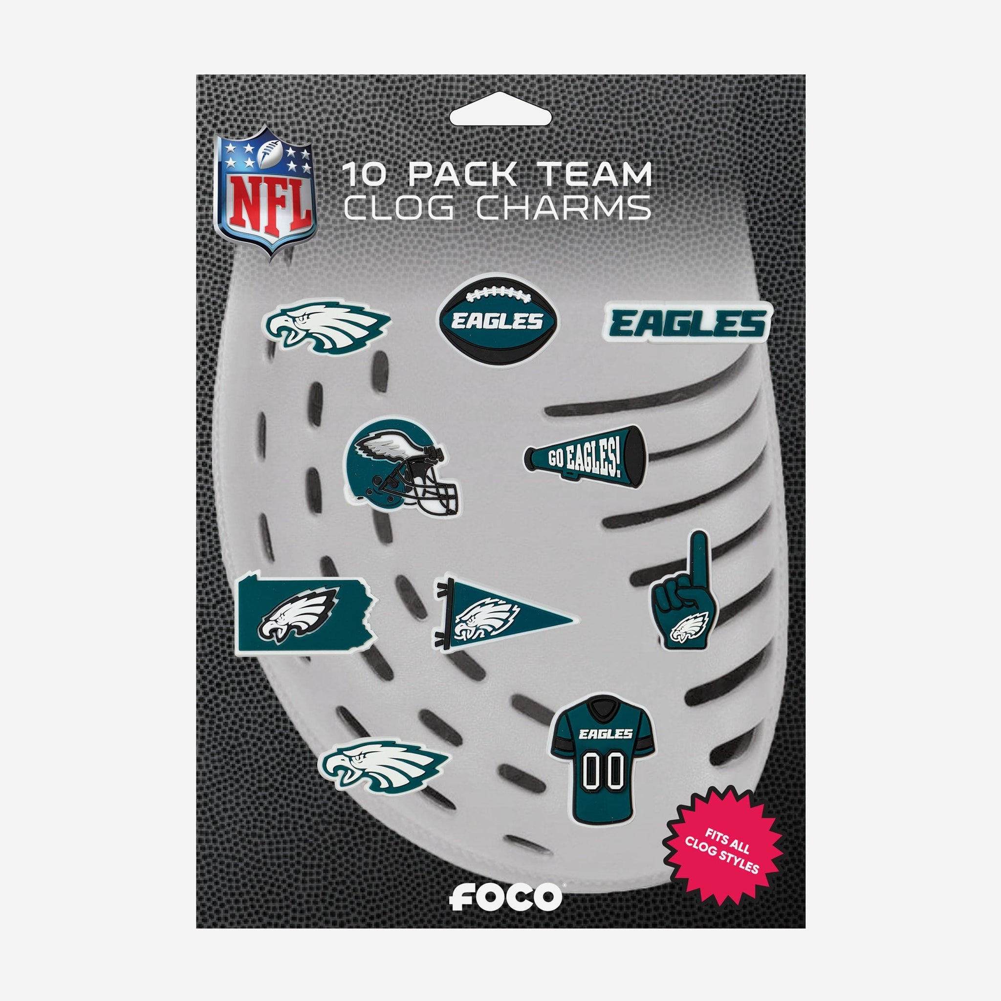 Miami Dolphins FOCO Team Shoe Charms Five-Pack