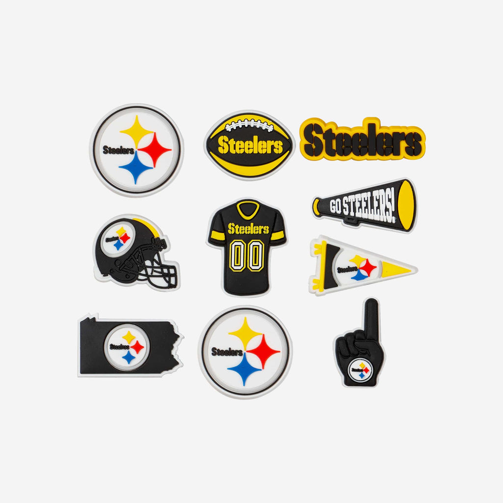 Pittsburgh Steelers 10 Pack Team Clog Charms FOCO - FOCO.com