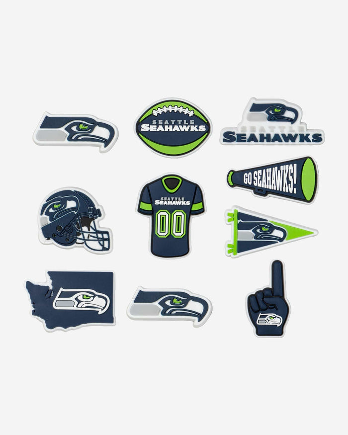 Seattle Seahawks 10 Pack Team Clog Charms FOCO - FOCO.com