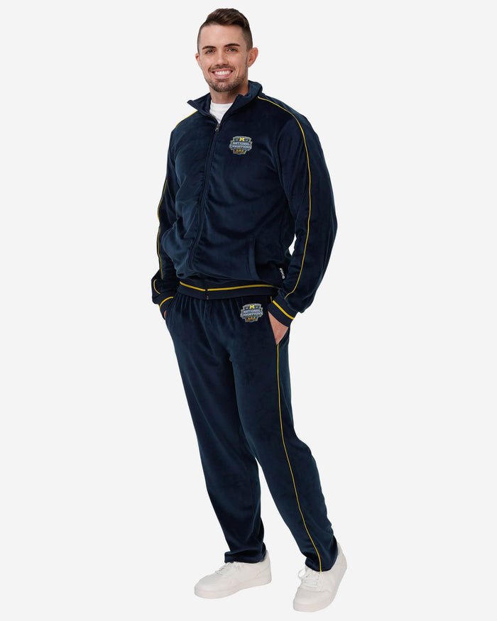 Michigan Wolverines 2023 Football National Champions Velour Zip Up Top FOCO - FOCO.com