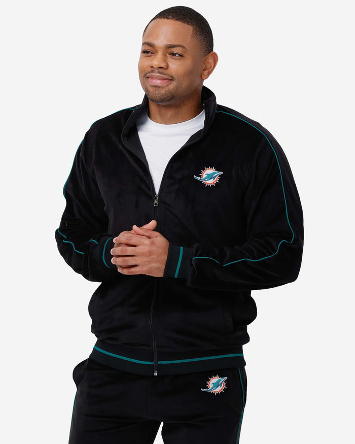 Miami Dolphins Velour Zip Up Top FOCO S - FOCO.com