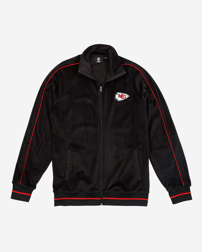 Kansas City Chiefs Black Velour Zip Up Top FOCO - FOCO.com