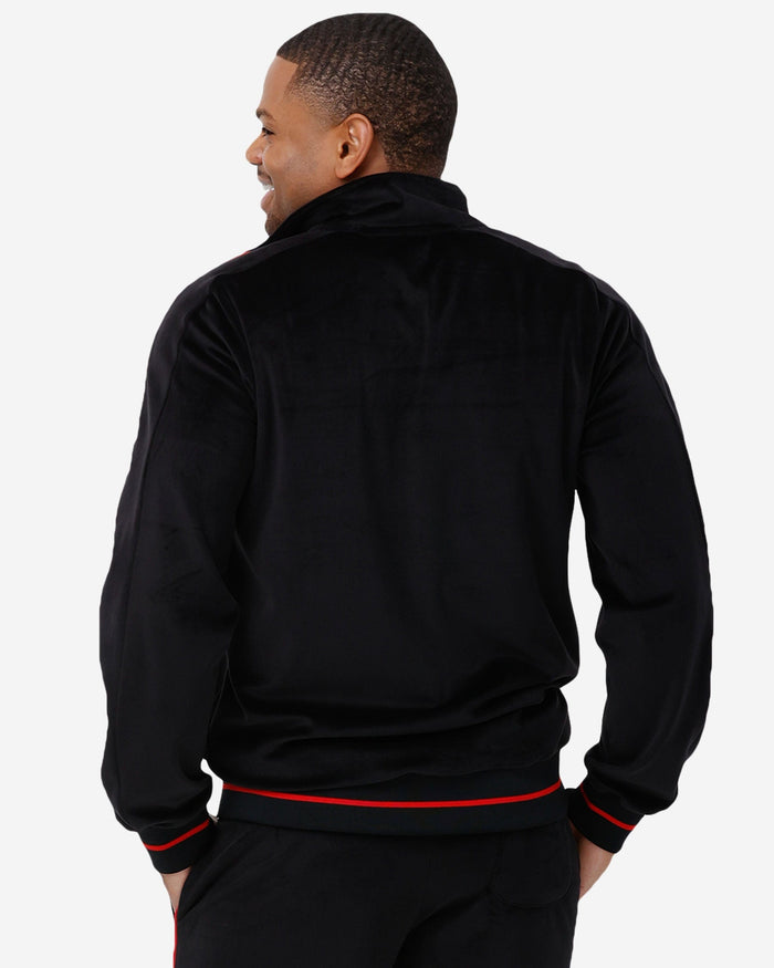 Kansas City Chiefs Black Velour Zip Up Top FOCO - FOCO.com