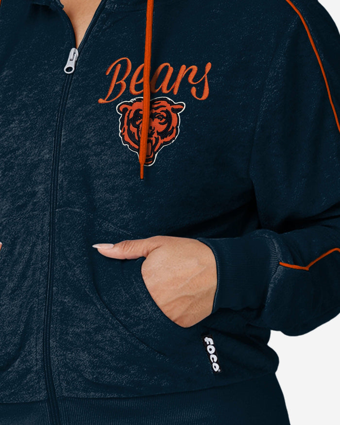 Chicago Bears Womens Terry Knit Zip Up Top FOCO - FOCO.com