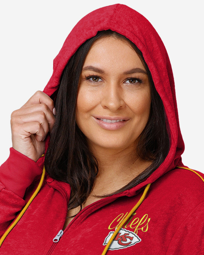 Kansas City Chiefs Womens Terry Knit Zip Up Top FOCO - FOCO.com