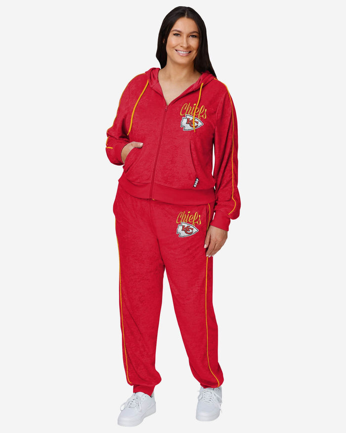 Kansas City Chiefs Womens Terry Knit Zip Up Top FOCO - FOCO.com