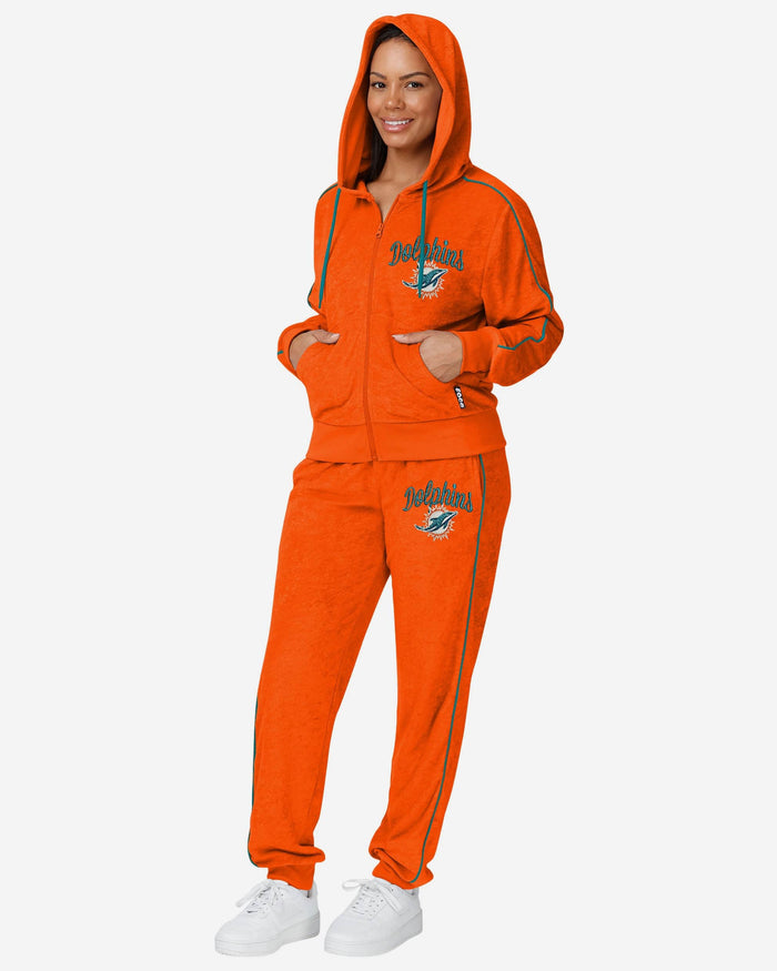 Miami Dolphins Womens Terry Knit Zip Up Top FOCO - FOCO.com