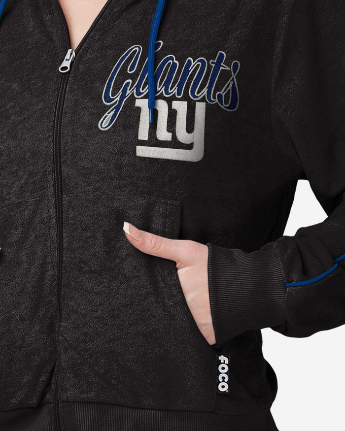 New York Giants Womens Terry Knit Zip Up Top FOCO - FOCO.com