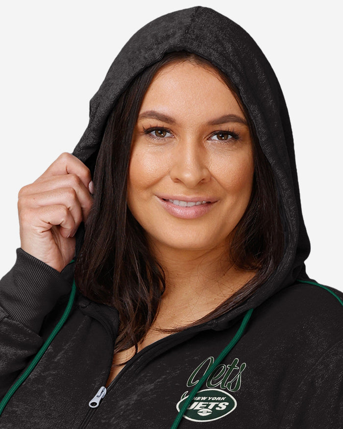 New York Jets Womens Terry Knit Zip Up Top FOCO - FOCO.com