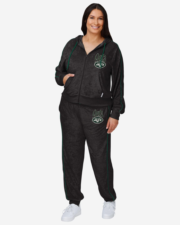 New York Jets Womens Terry Knit Zip Up Top FOCO - FOCO.com