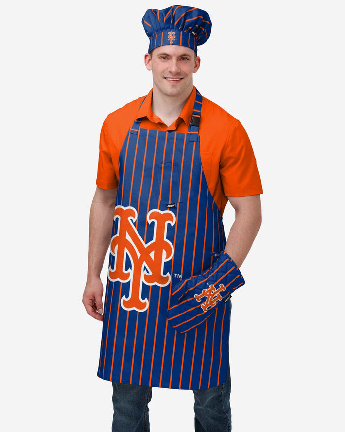 New York Mets Pinstripe Chef Set FOCO - FOCO.com