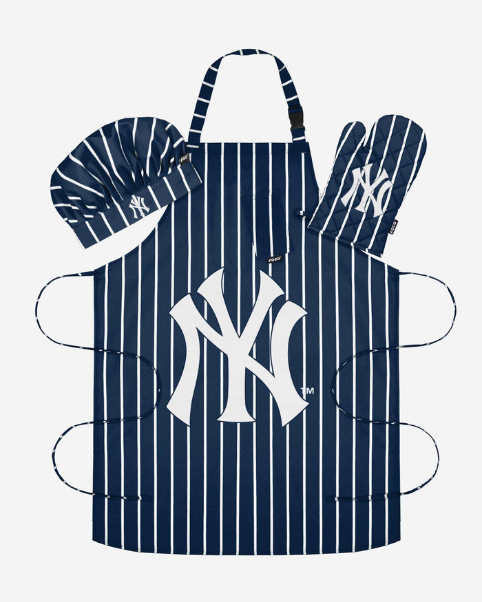 New York Yankees Pinstripe Chef Set FOCO - FOCO.com