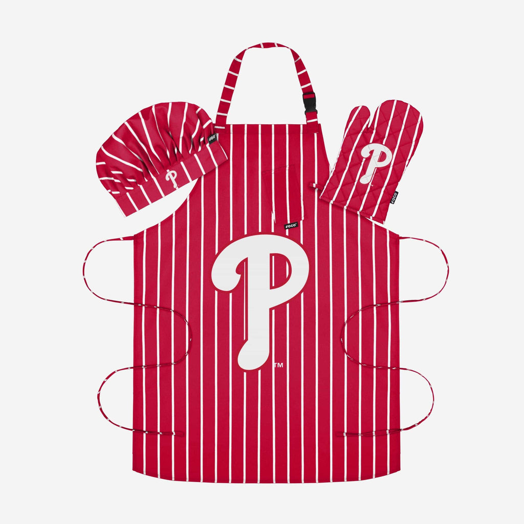 Philadelphia Phillies Pinstripe Chef Set FOCO - FOCO.com