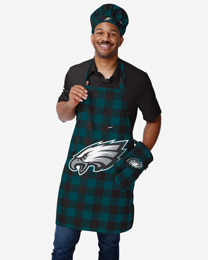 Philadelphia Eagles Plaid Chef Set FOCO - FOCO.com