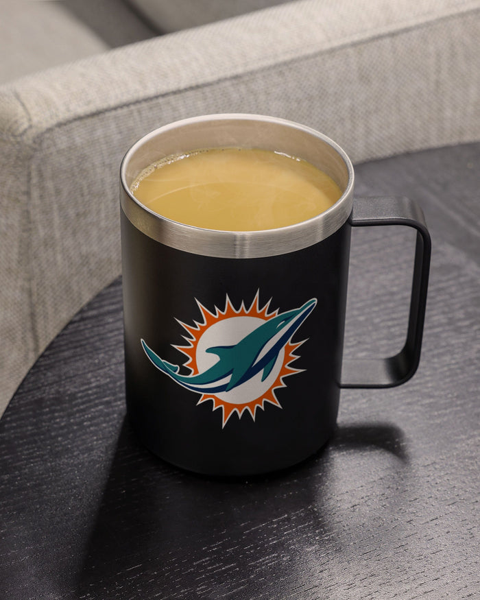 Miami Dolphins Team Color Insulated Stainless Steel Mug FOCO - FOCO.com