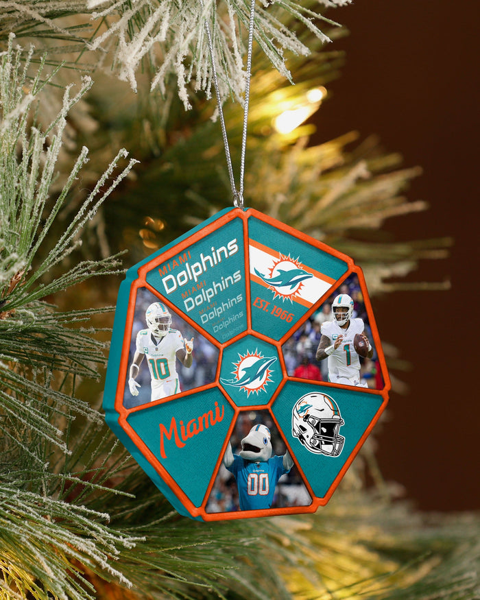 Miami Dolphins Team Wheel Ornament FOCO - FOCO.com