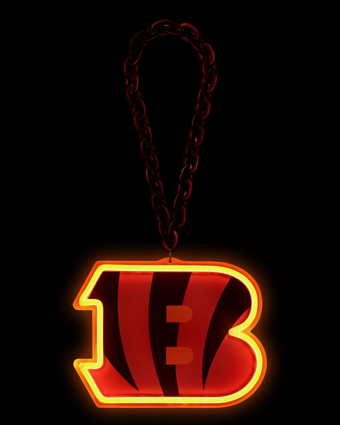 Cincinnati Bengals Neon Light Up Big Logo Chain FOCO - FOCO.com