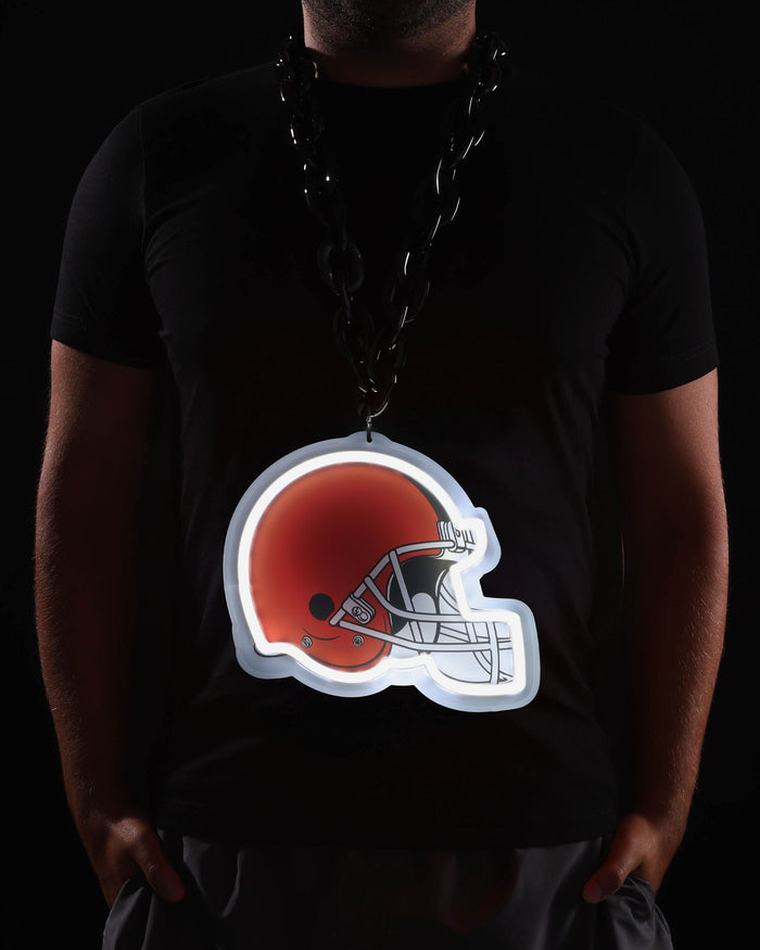 Cleveland Browns Neon Light Up Big Logo Chain FOCO - FOCO.com