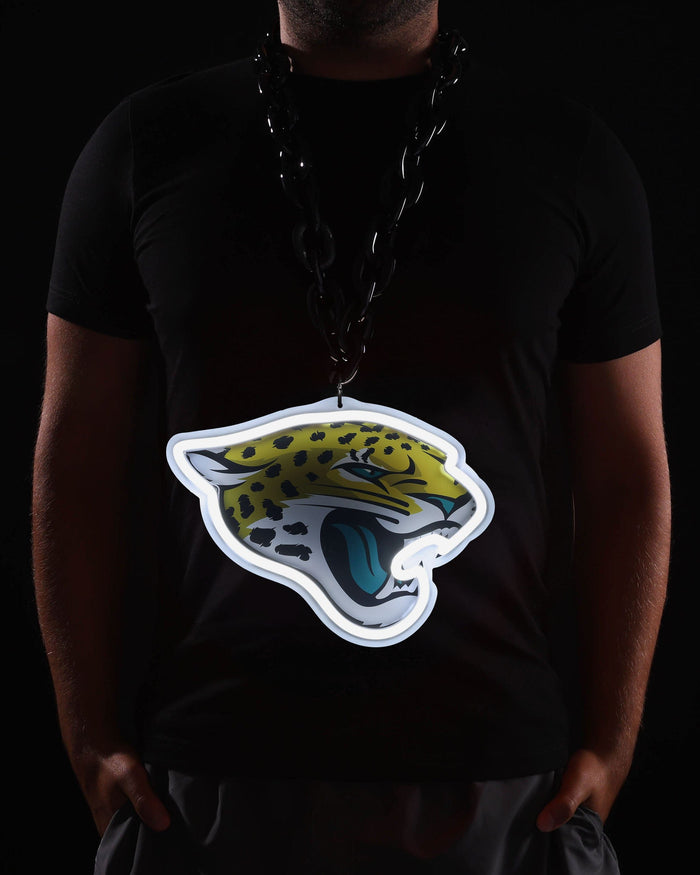 Jacksonville Jaguars Neon Light Up Big Logo Chain FOCO - FOCO.com