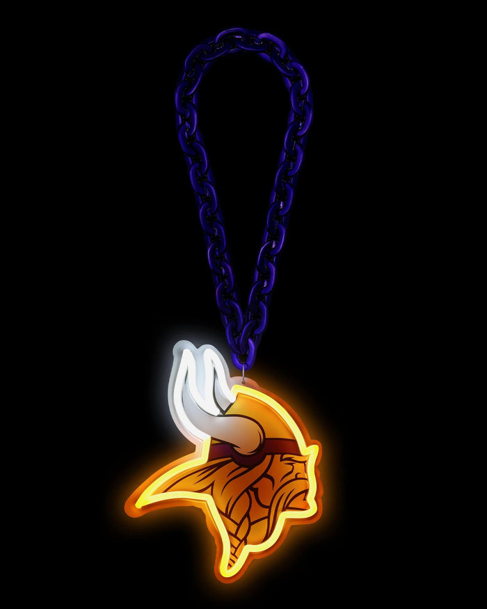 Minnesota Vikings Neon Light Up Big Logo Chain FOCO - FOCO.com