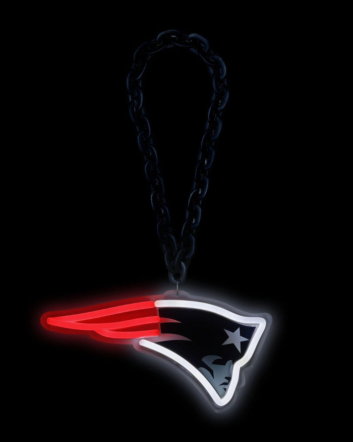 New England Patriots Neon Light Up Big Logo Chain FOCO - FOCO.com