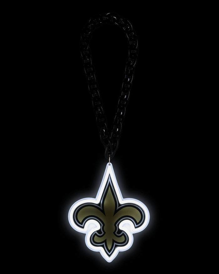 New Orleans Saints Neon Light Up Big Logo Chain FOCO - FOCO.com