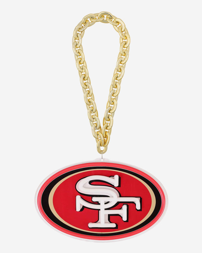 San Francisco 49ers Neon Light Up Big Logo Chain FOCO - FOCO.com