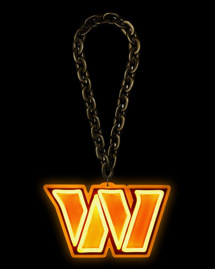 Washington Commanders Neon Light Up Big Logo Chain FOCO - FOCO.com