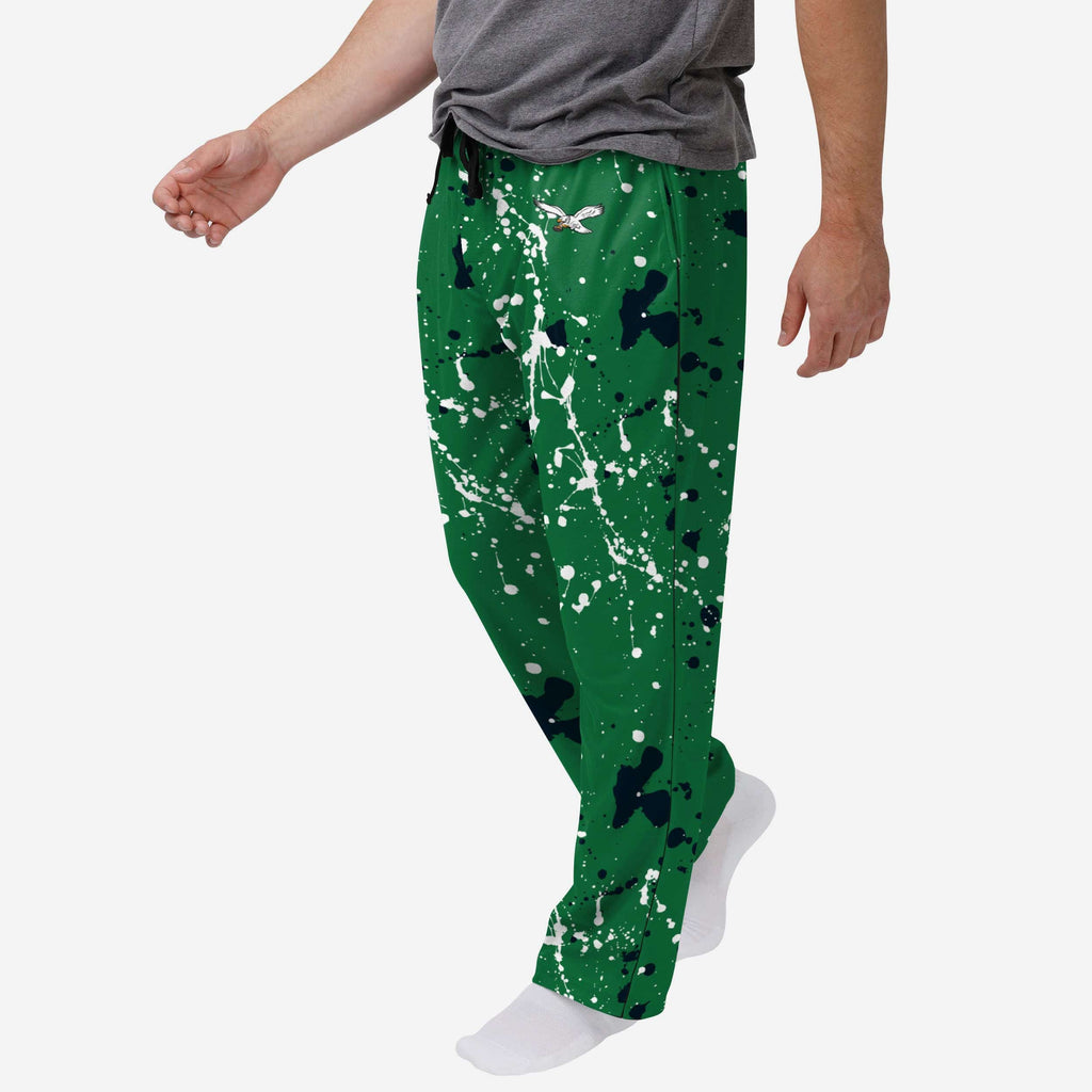 Philadelphia Eagles Kelly Green Paint Splatter Gameday Ready Lounge Pants FOCO S - FOCO.com