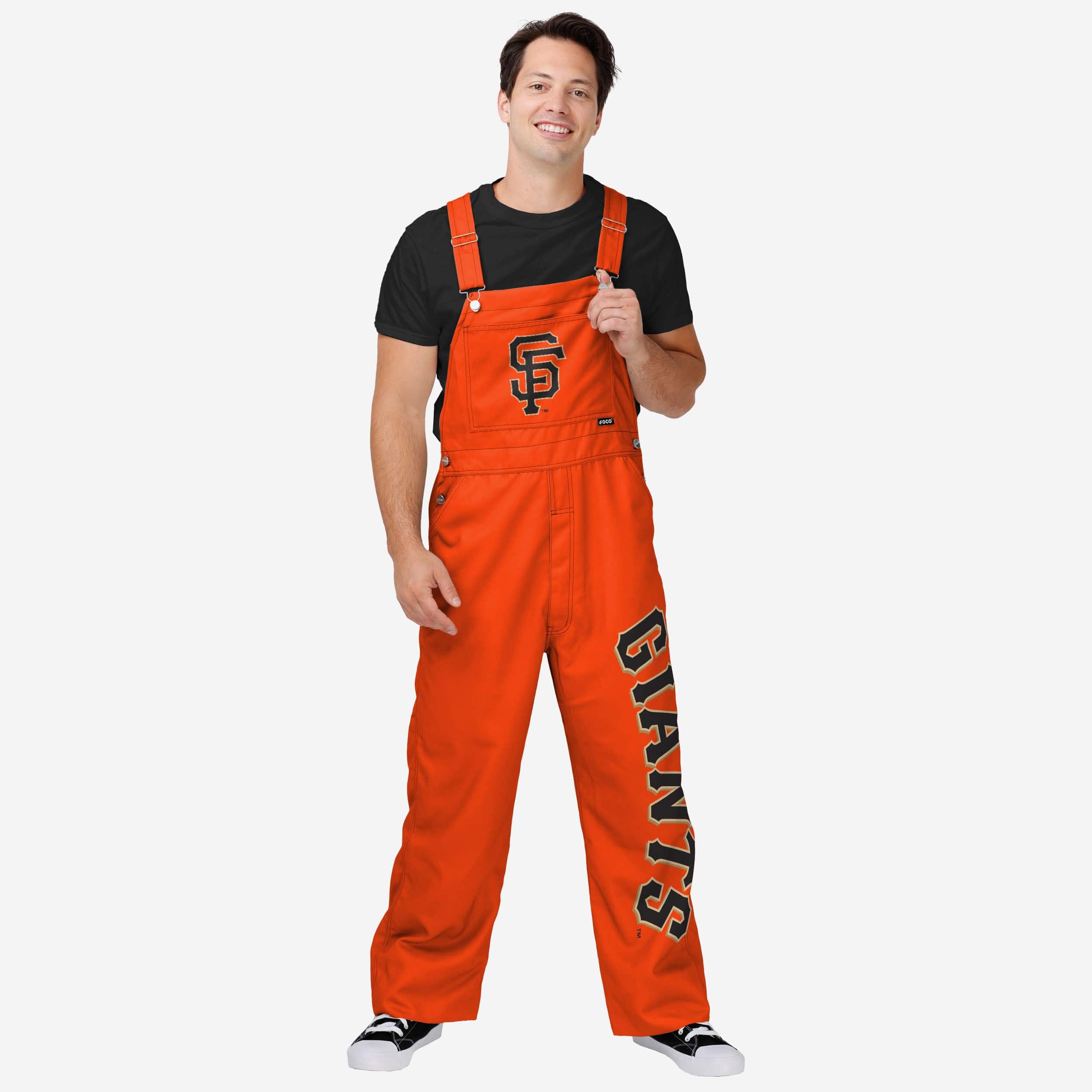 San Francisco Giants Womens Big Logo Bib Overalls FOCO