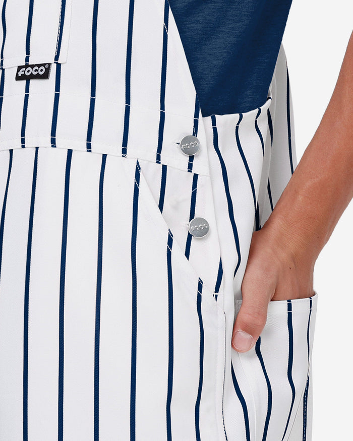 New York Yankees Mens Pinstripe Bib Overalls FOCO