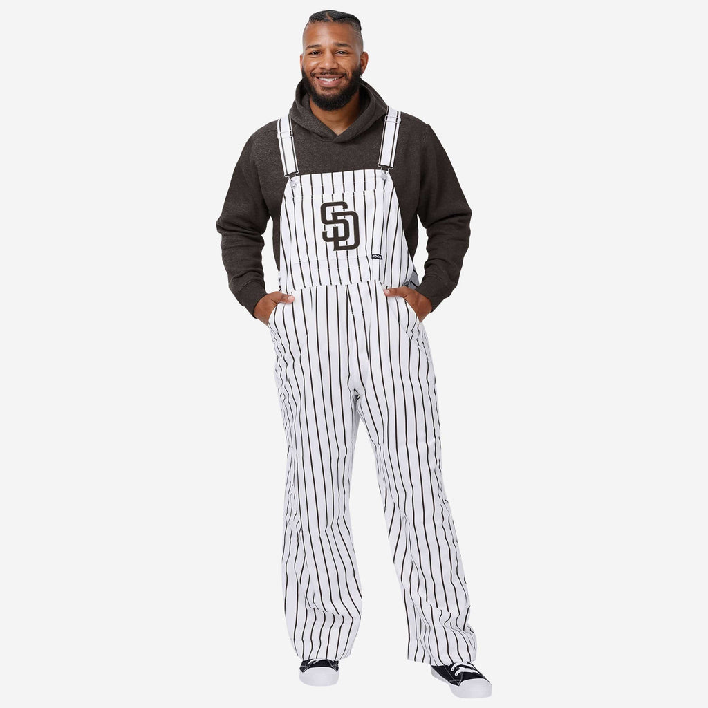 San Diego Padres Mens Pinstripe Bib Overalls FOCO S - FOCO.com