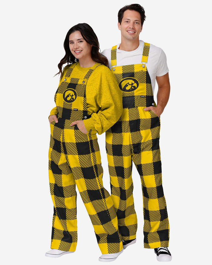 Iowa Hawkeyes Mens Plaid Bib Overalls FOCO - FOCO.com