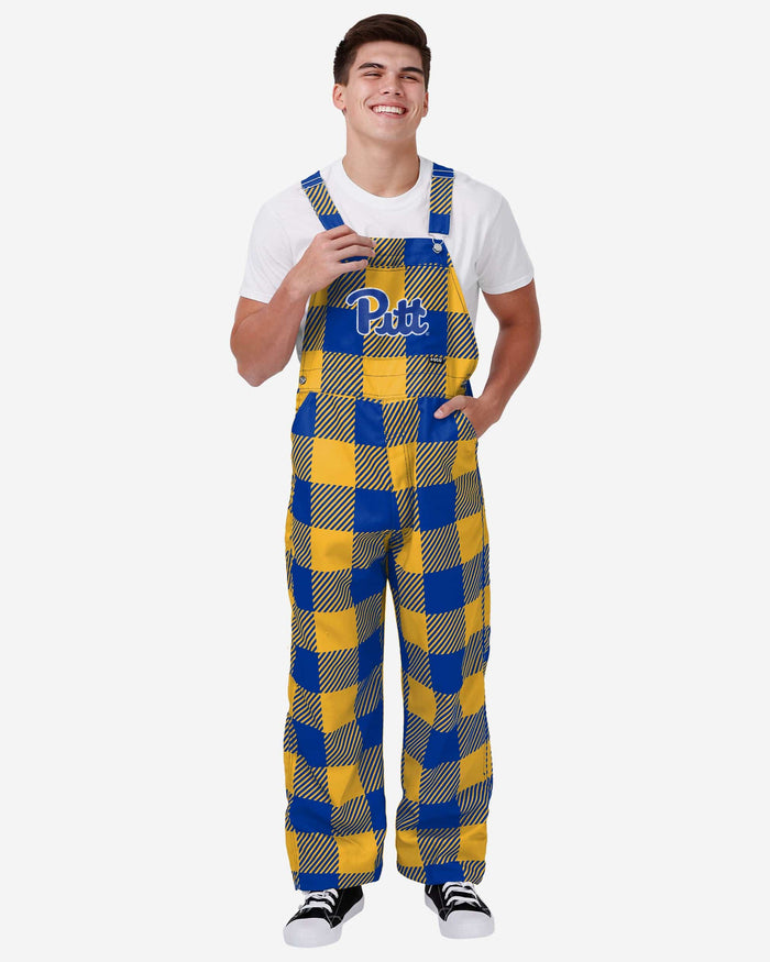 Pittsburgh Panthers Mens Plaid Bib Overalls FOCO S - FOCO.com