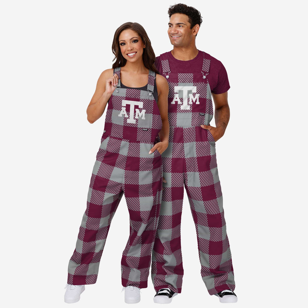 Texas A&M Aggies Mens Plaid Bib Overalls FOCO