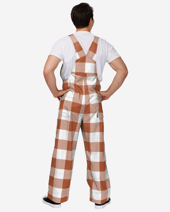 Texas Longhorns Mens Plaid Bib Overalls FOCO - FOCO.com