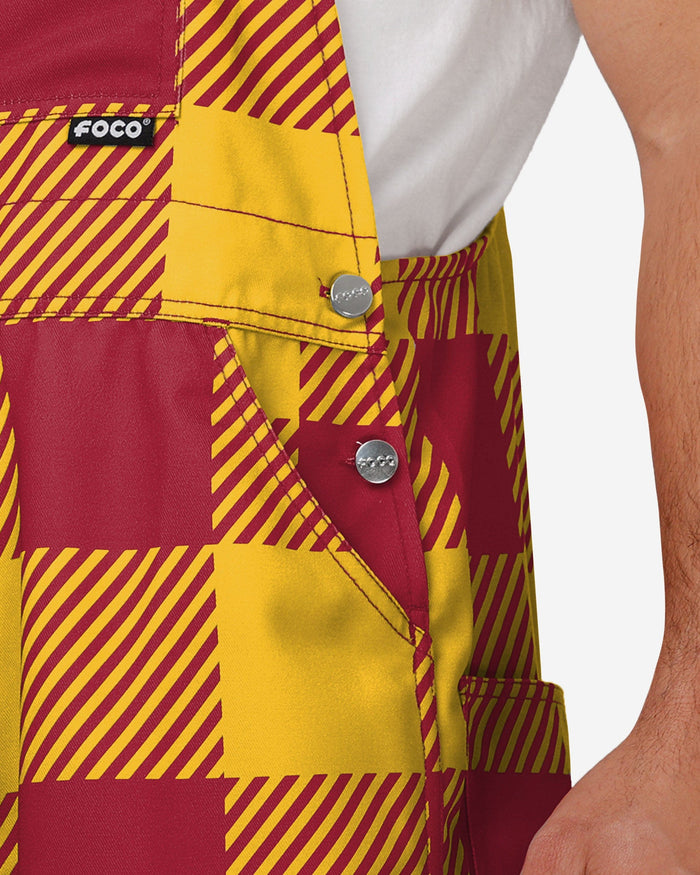 USC Trojans Mens Plaid Bib Overalls FOCO - FOCO.com