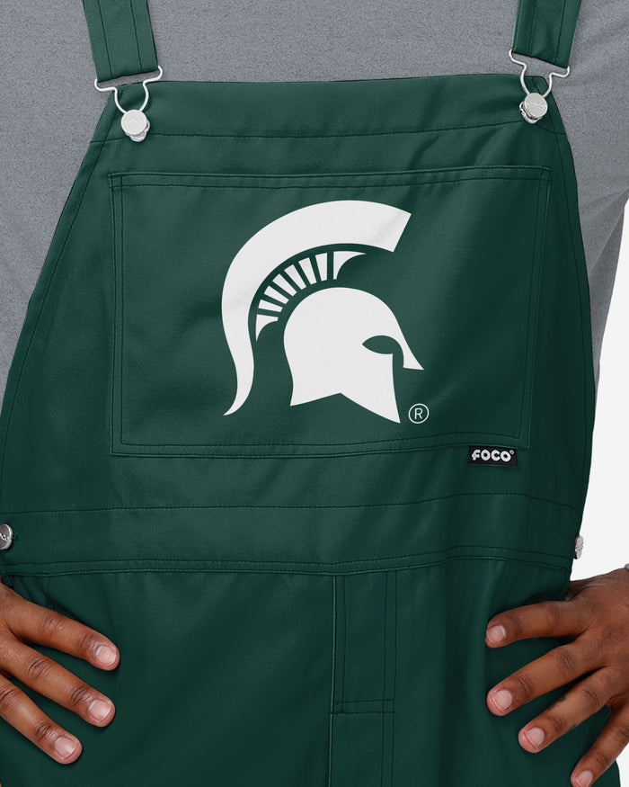 Michigan State Spartans Mens Big Logo Bib Overalls FOCO - FOCO.com