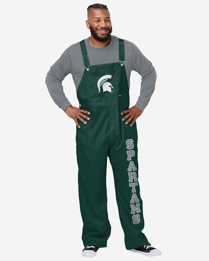 Michigan State Spartans Mens Big Logo Bib Overalls FOCO S - FOCO.com