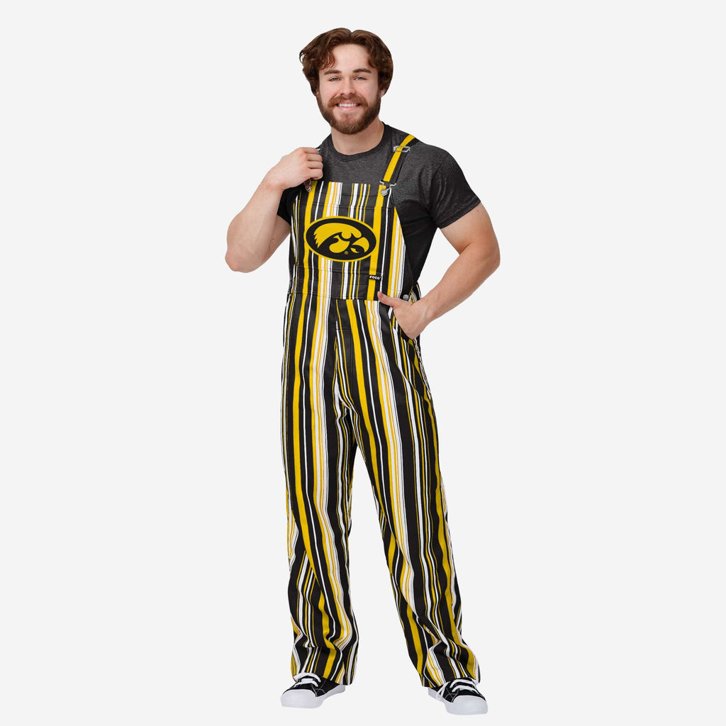 Iowa Hawkeyes Mens Hyper Stripe Bib Overalls FOCO S - FOCO.com