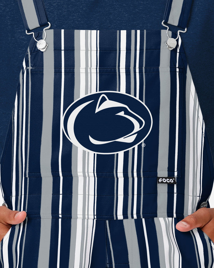 Penn State Nittany Lions Mens Hyper Stripe Bib Overalls FOCO - FOCO.com