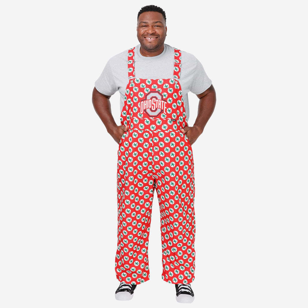 Ohio State Buckeyes Mens Leaf Thematic Bib Overalls FOCO S - FOCO.com