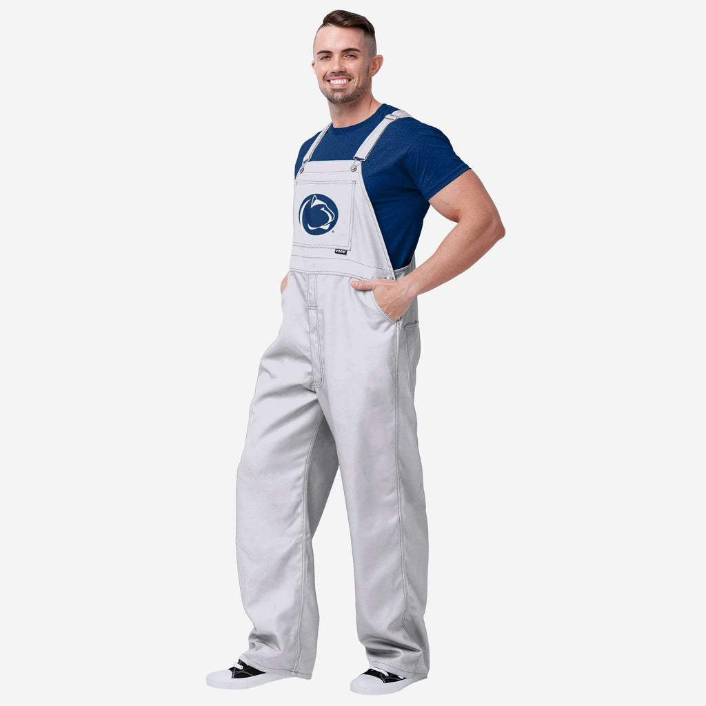 Penn State Nittany Lions Mens Solid White Thematic Bib Overalls FOCO S - FOCO.com